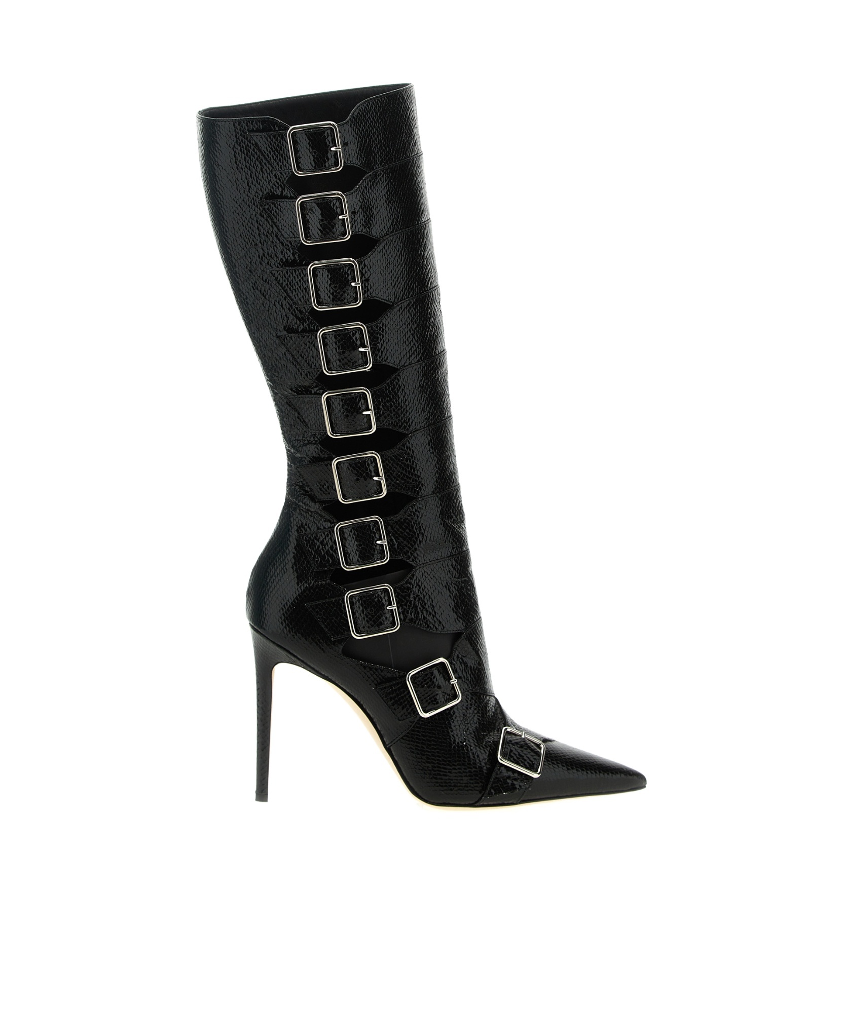 Paris Texas Tyra Pointed Toe Knee-high Boots In Black
