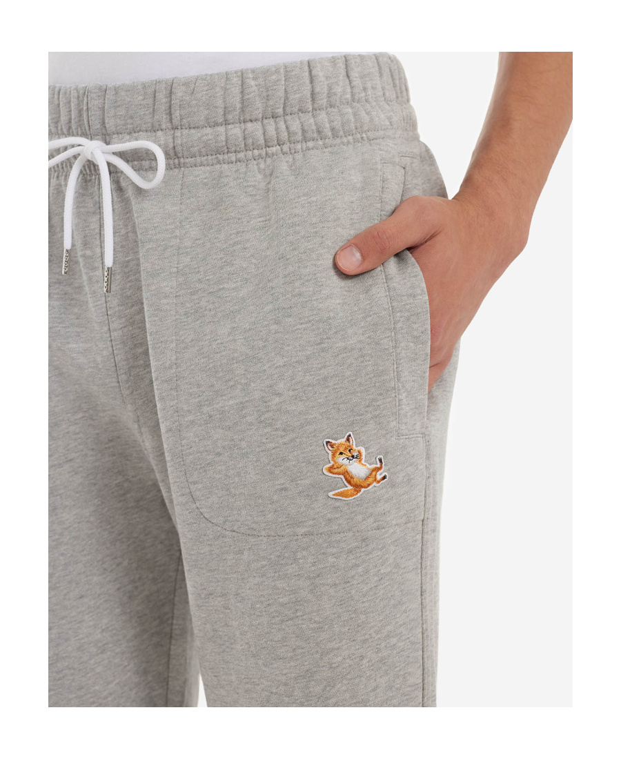 Maison Kitsuné Chillax Fox Tapered Track Pants In Gray