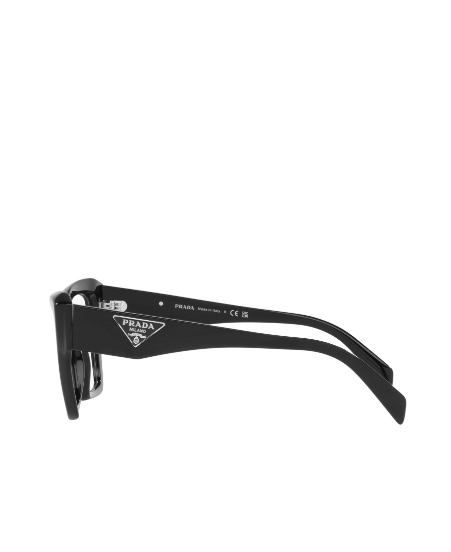Prada Logo-plaque Glasses In Black