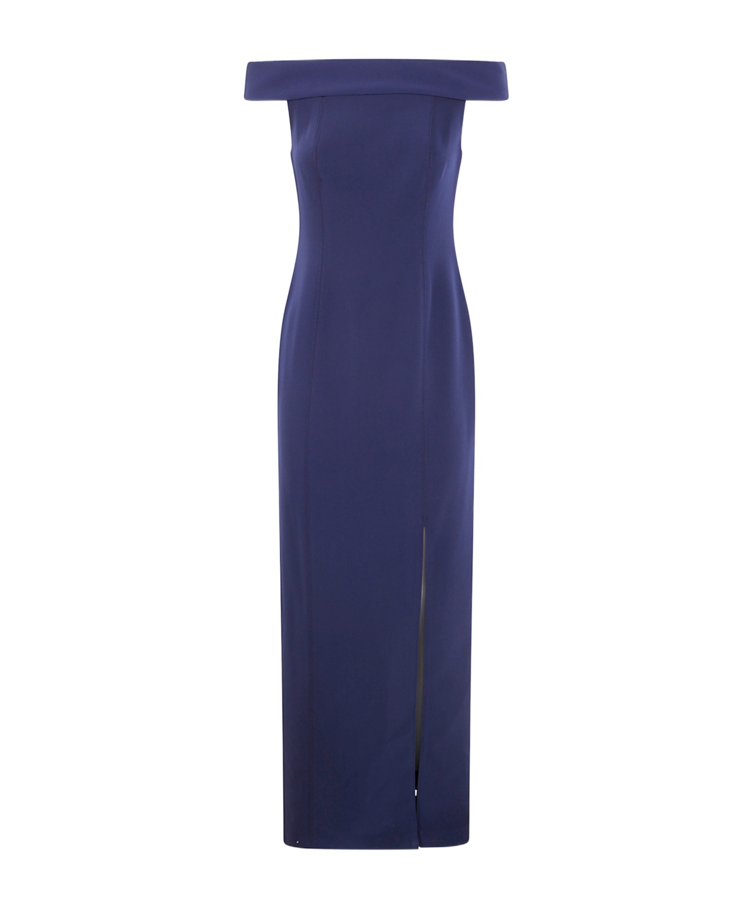 Ralph Lauren Off-shoulder Split Dress In Blue