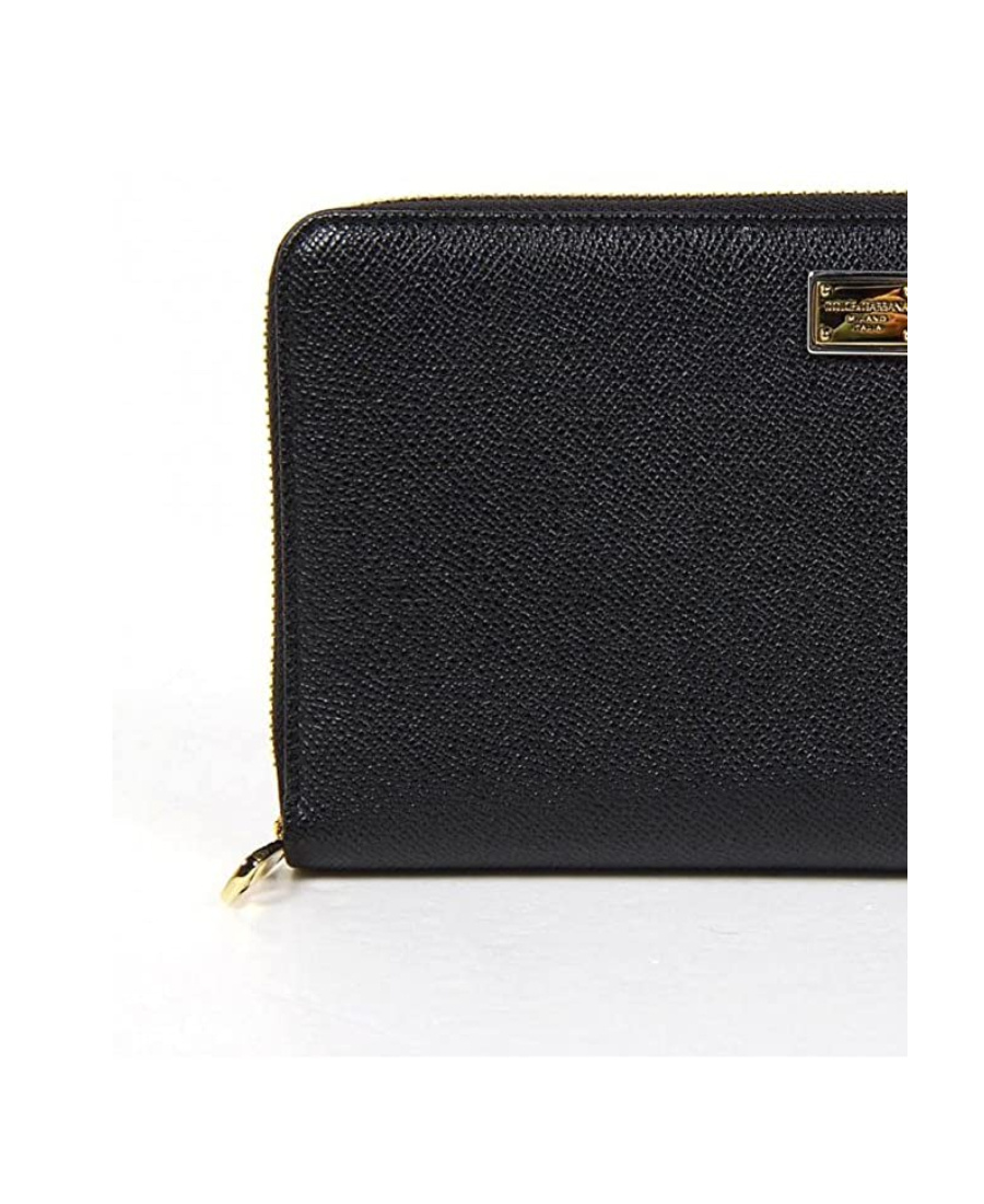 Dolce & Gabbana Logo Details Wallet In Black
