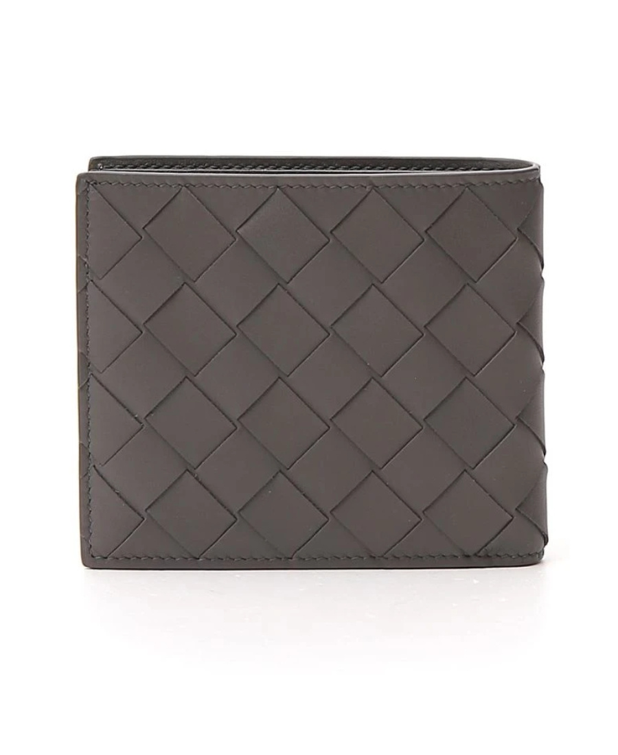 Bottega Veneta Intrecciato Weave Bifold Wallet In Black