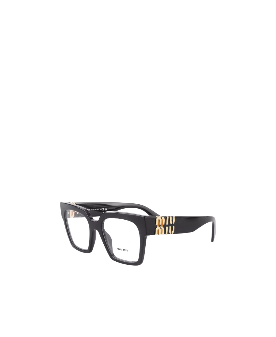 Miu Miu Square Logo Flat Mirror In Black