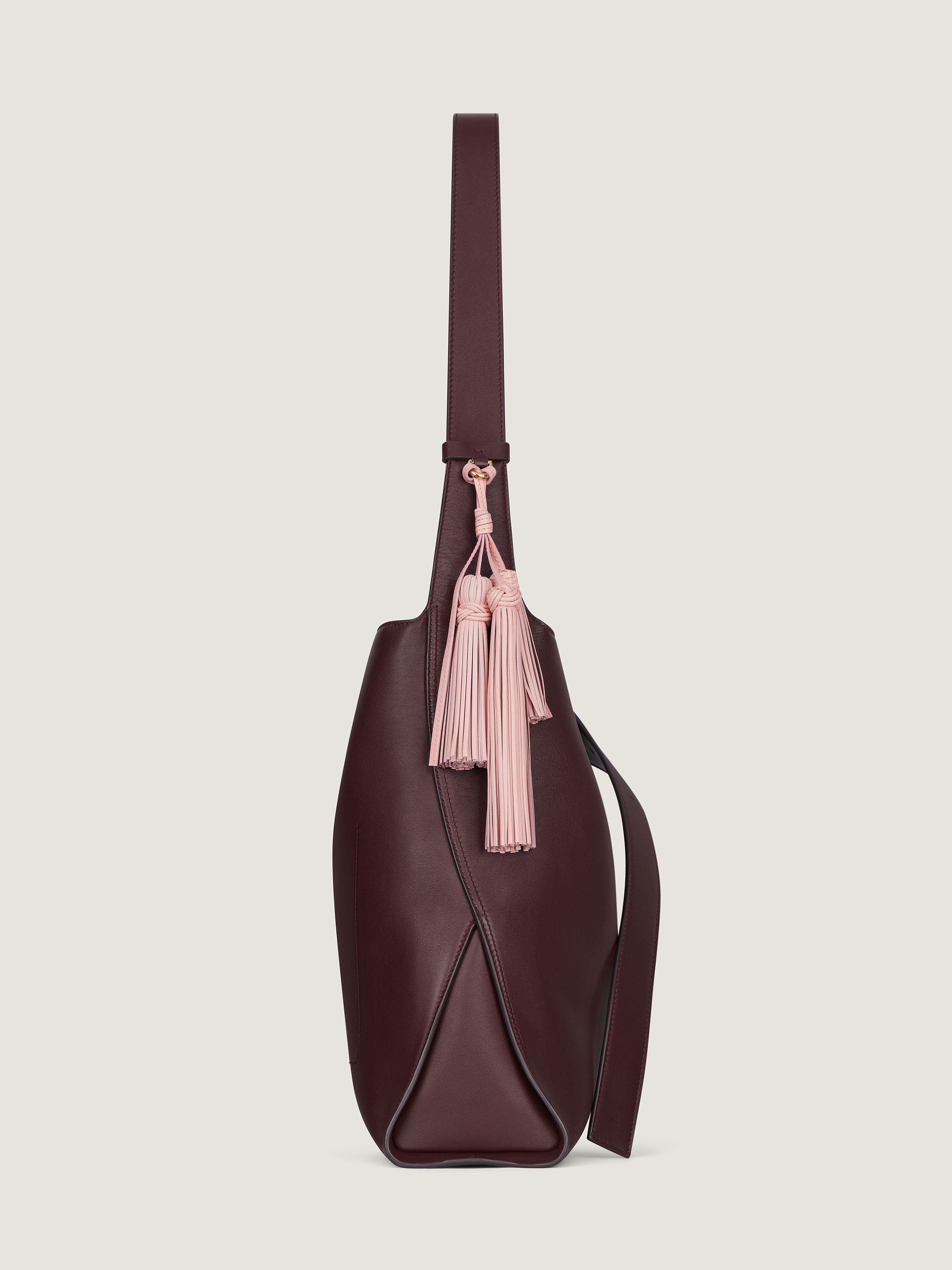 Givenchy Medium Belted Hobo Bag In Leather In Burgundy