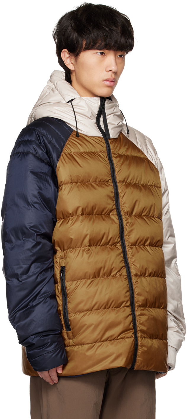 Canada Goose Double-sided Down Jacket With Logo In Brown