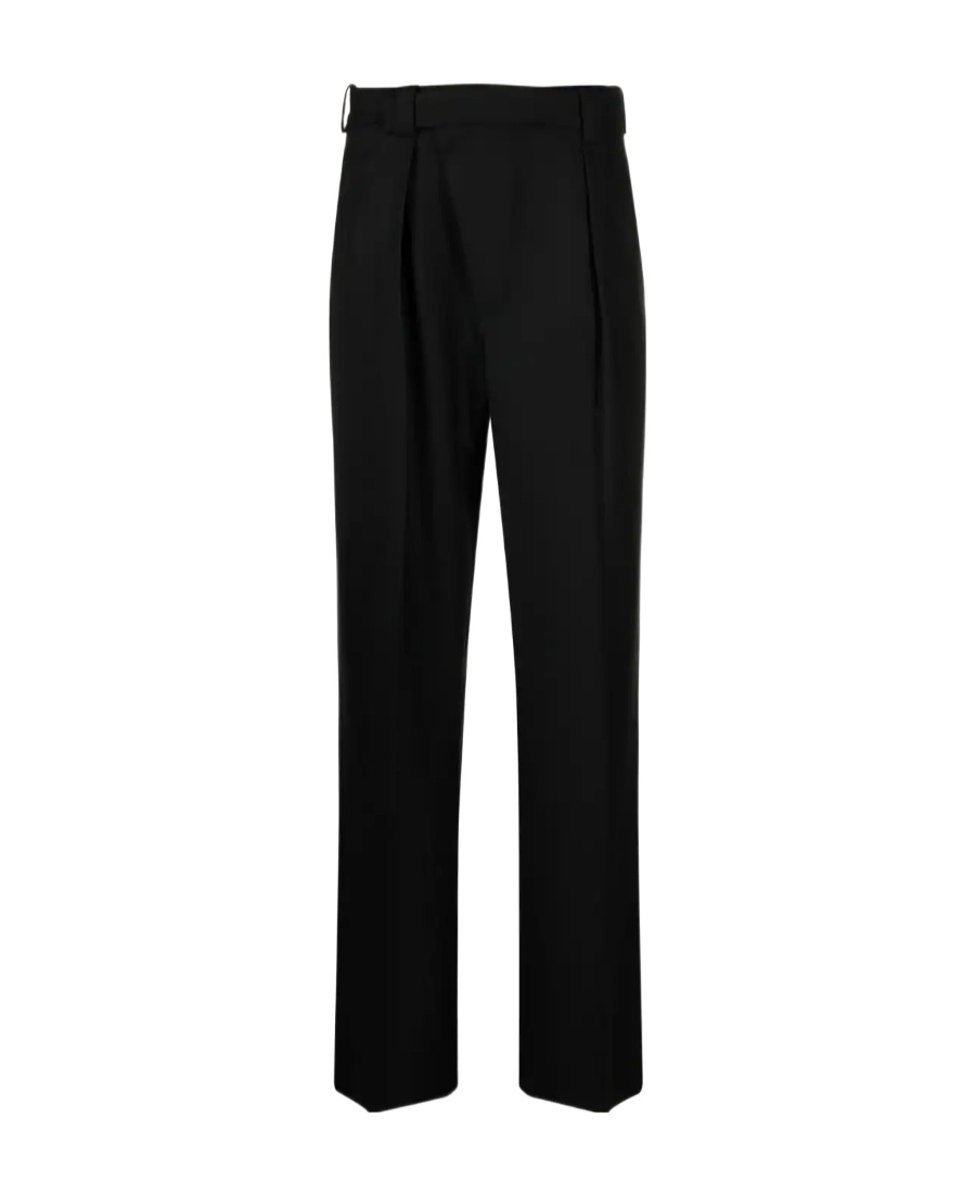 VICTORIA BECKHAM WRAP-FRONT STRAIGHT-LEG TROUSERS