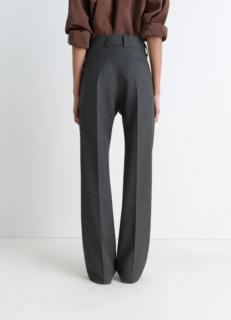 Lemaire Front-creased Tailored Trousers In Gray
