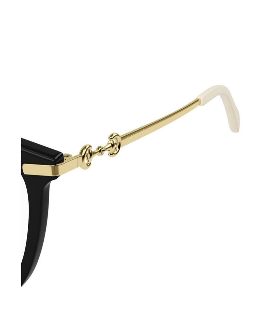 Gucci Round-frame Clear Glasses In Black