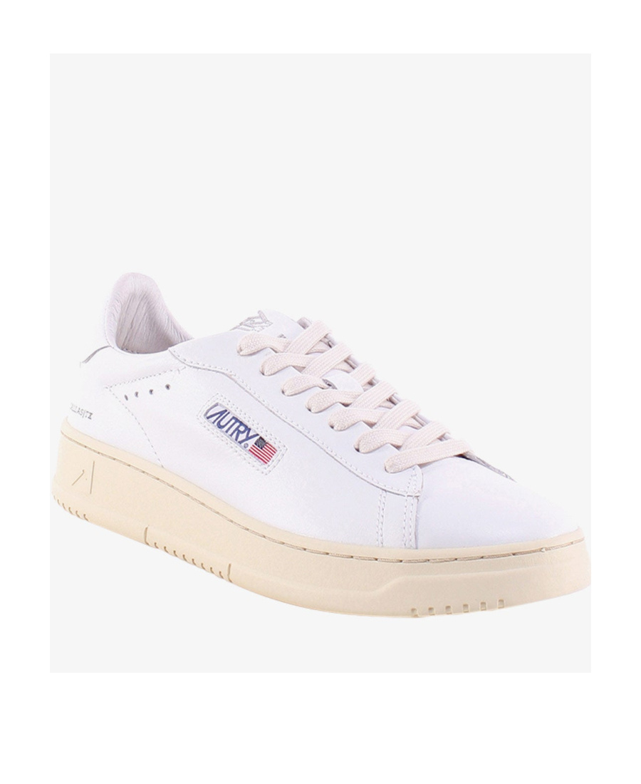 Autry Low-top Leather Sneakers With Perforated Upper In White