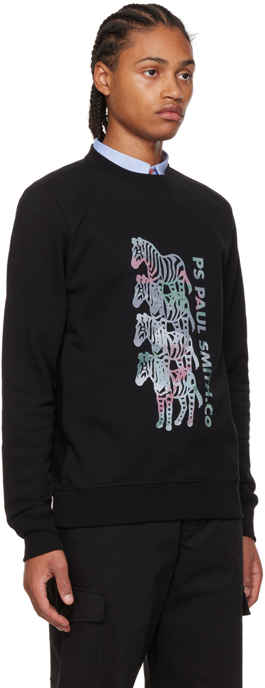 Ps By Paul Smith Zebra Stack Pullover In Black