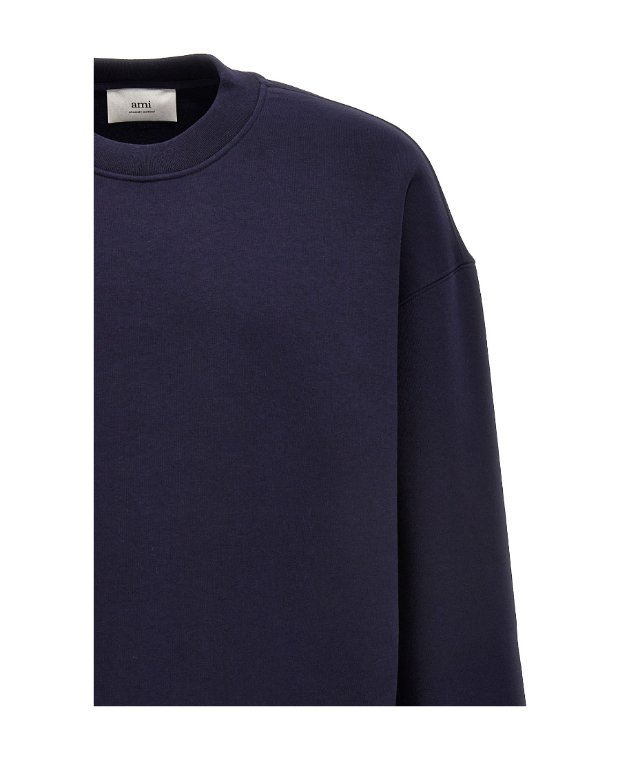 Ami Alexandre Mattiussi Ami Paris Crewneck Long-sleeved Sweatshirt In Blue