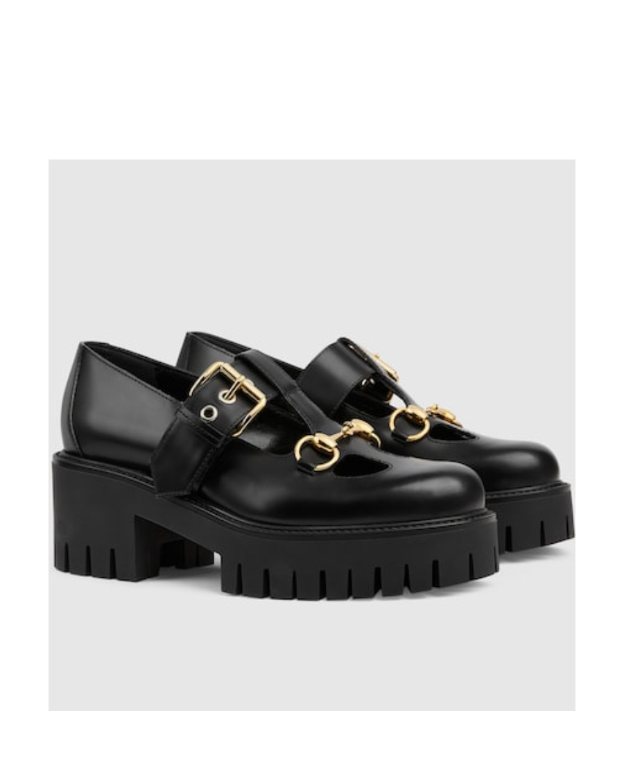 Gucci Horsebit-detail Leather Loafers In Black