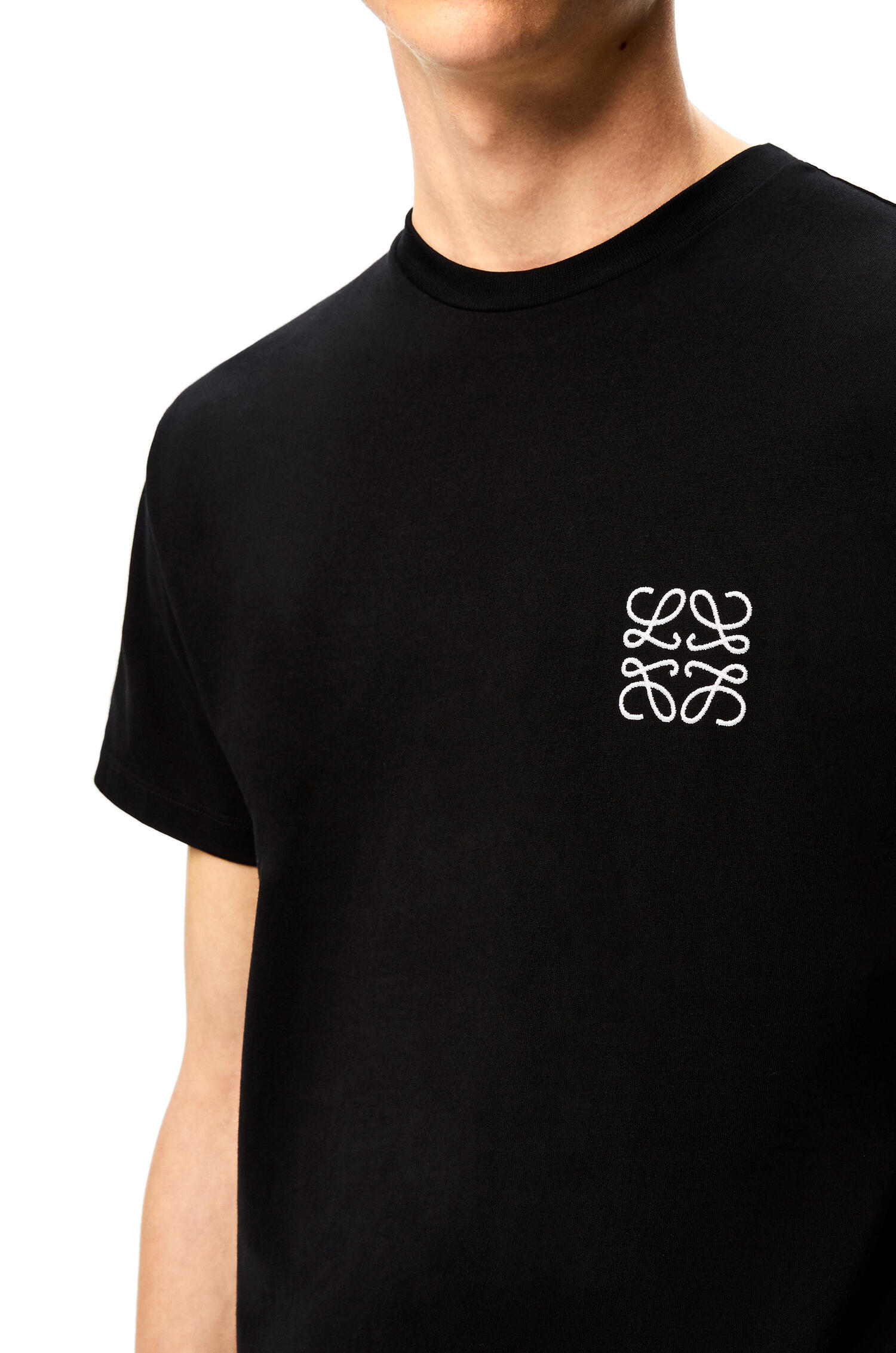 Loewe Logo Anagram Cotton Jersey T-shirt In Black