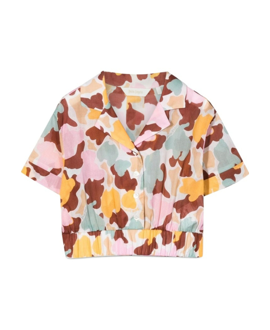 Palm Angels Printed Short-style Shirt In Pink