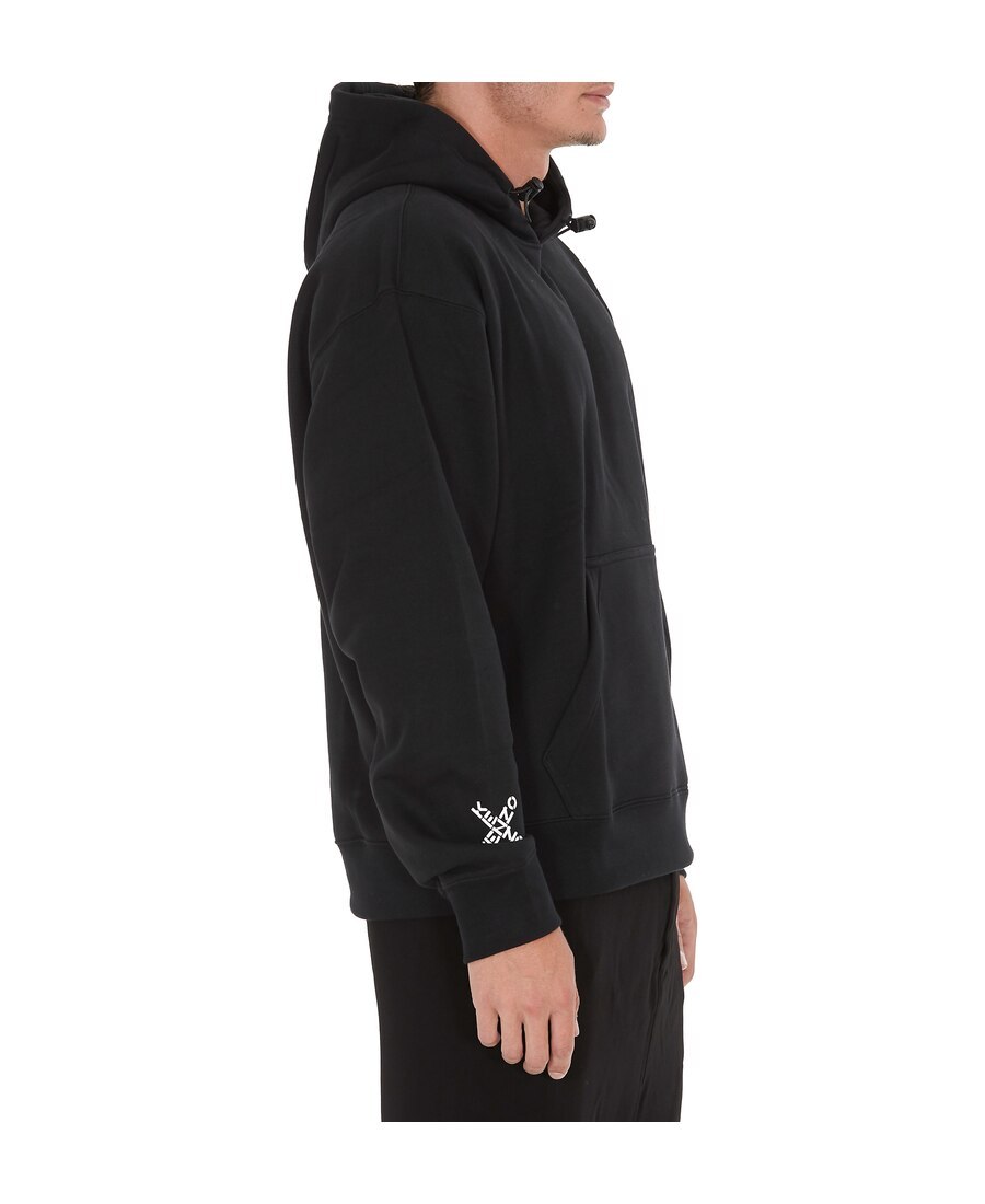 Kenzo Logo-print Hoodie In Black