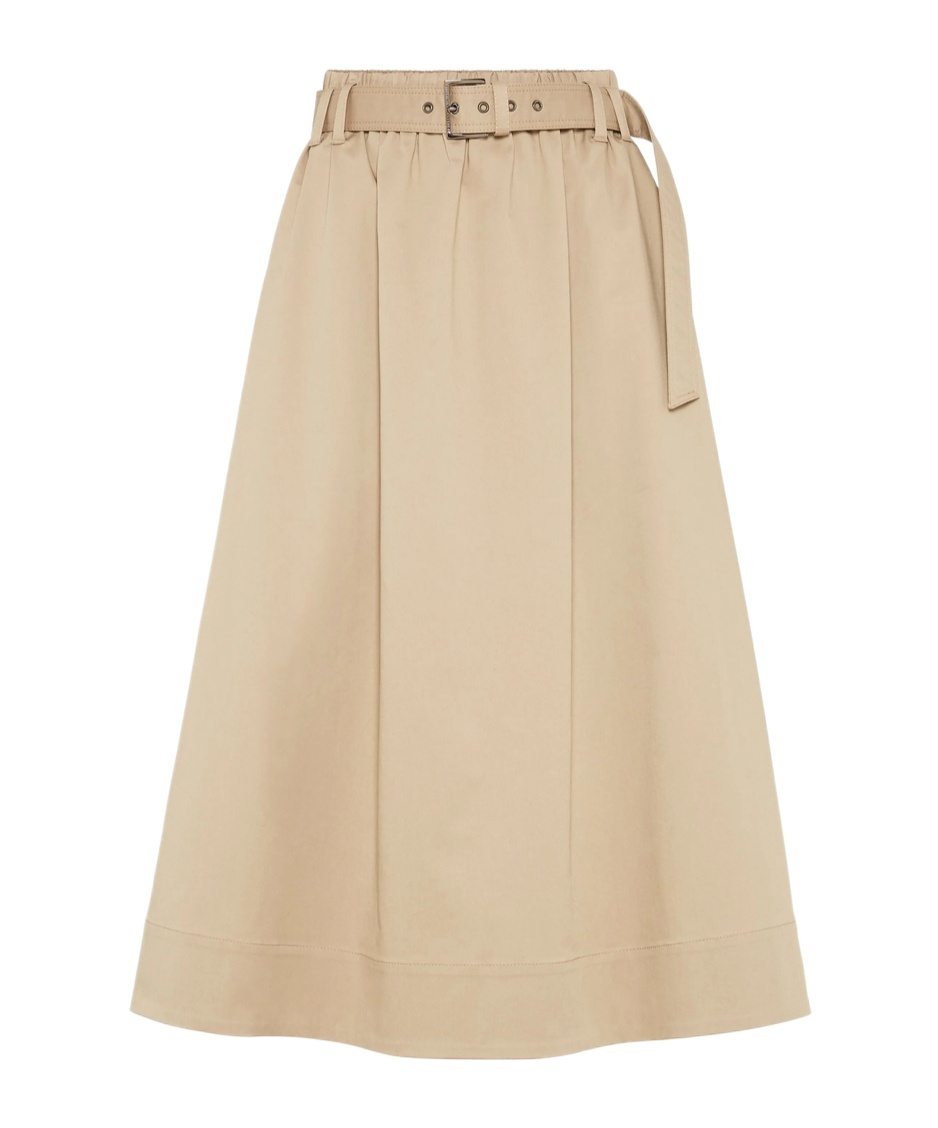 Brunello Cucinelli Cotton Skirts In Nude