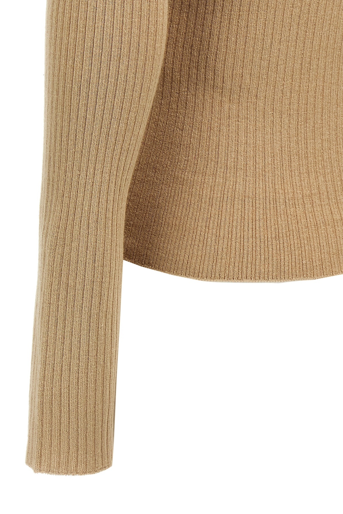 Shop Max Mara V-neck Long-sleeved Sweater In Nude