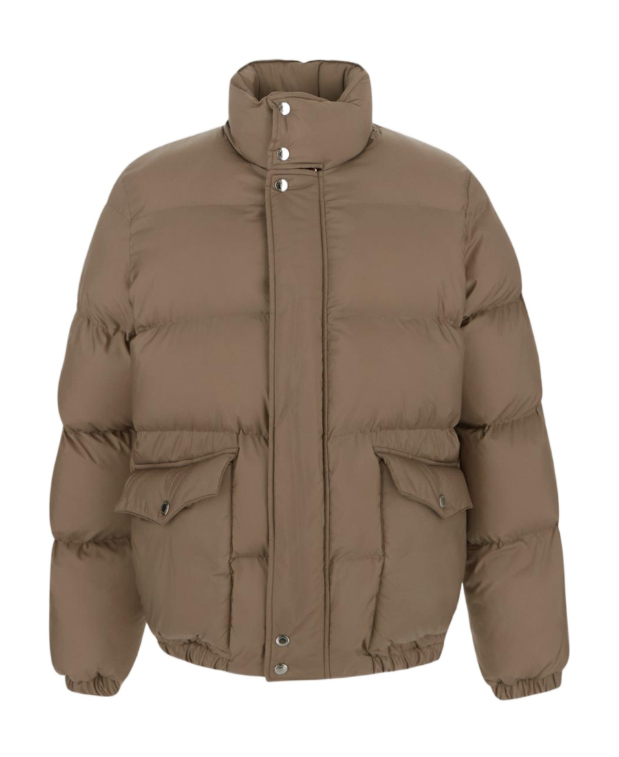 Alexander Mcqueen Graffiti-print Puffer Jacket In Brown