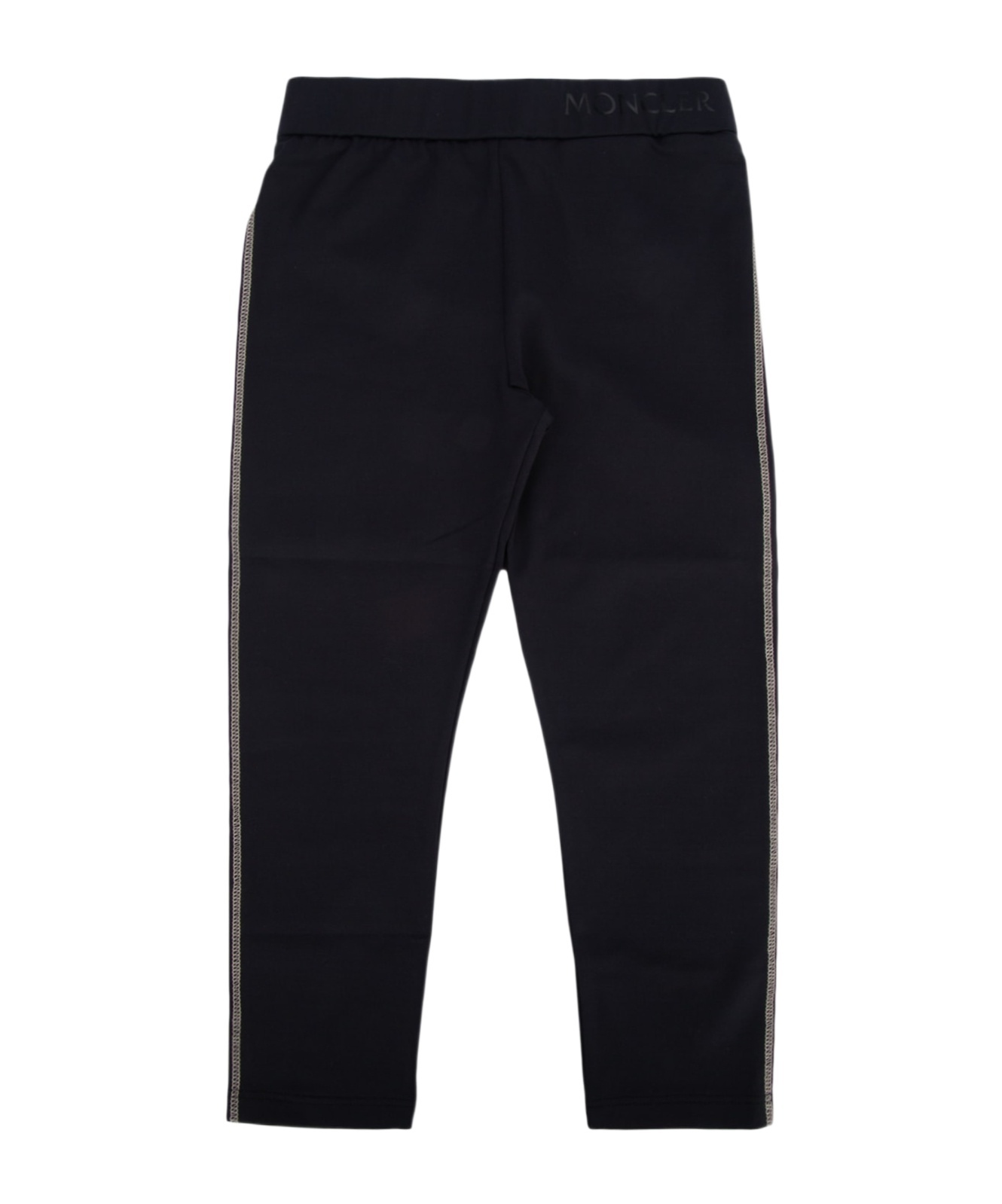 Moncler Enfant Logo-patch Leggings In Black