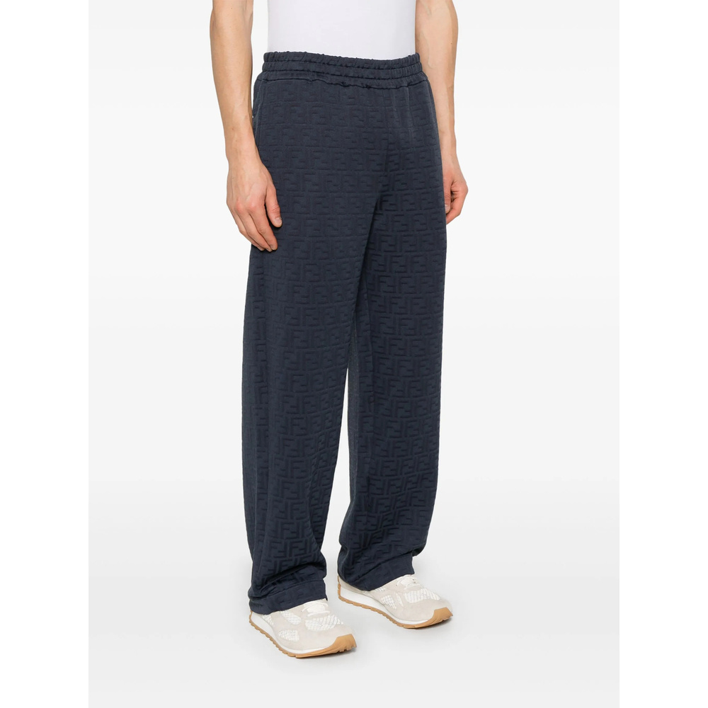 Fendi Ff Embossed Track Pants In Black