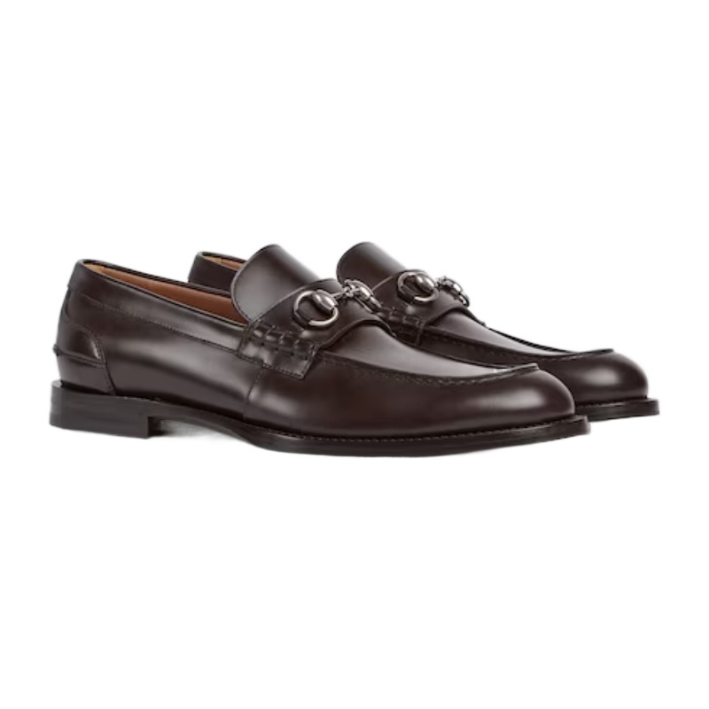 Gucci Men's Loafer With Horsebit In Brown