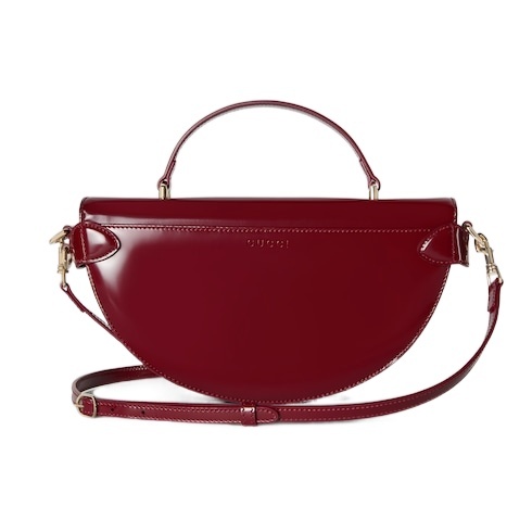 Gucci Small Half-moon Shoulder Bag In Red