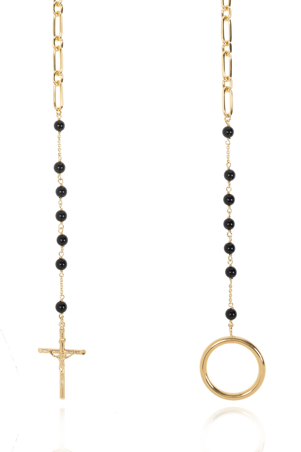 Dolce & Gabbana Cross Pendant Necklace In Yellow
