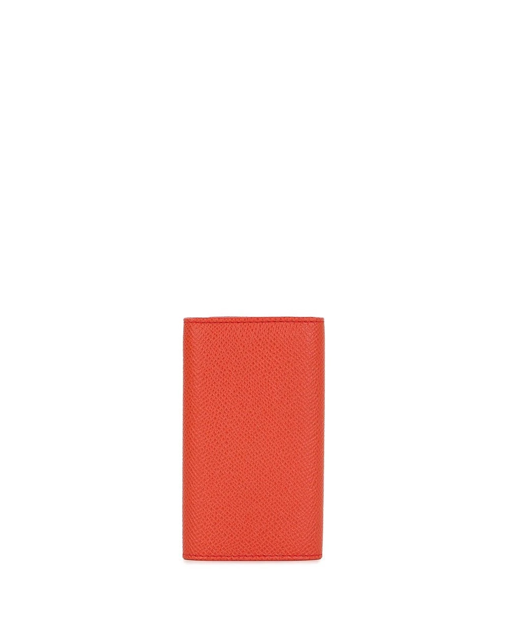 Dolce & Gabbana Tri-fold Logo Plaque Leather Wallet In Red