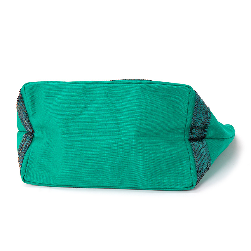 Vanessa Bruno Logo Canvas Shoulder Bag In Green