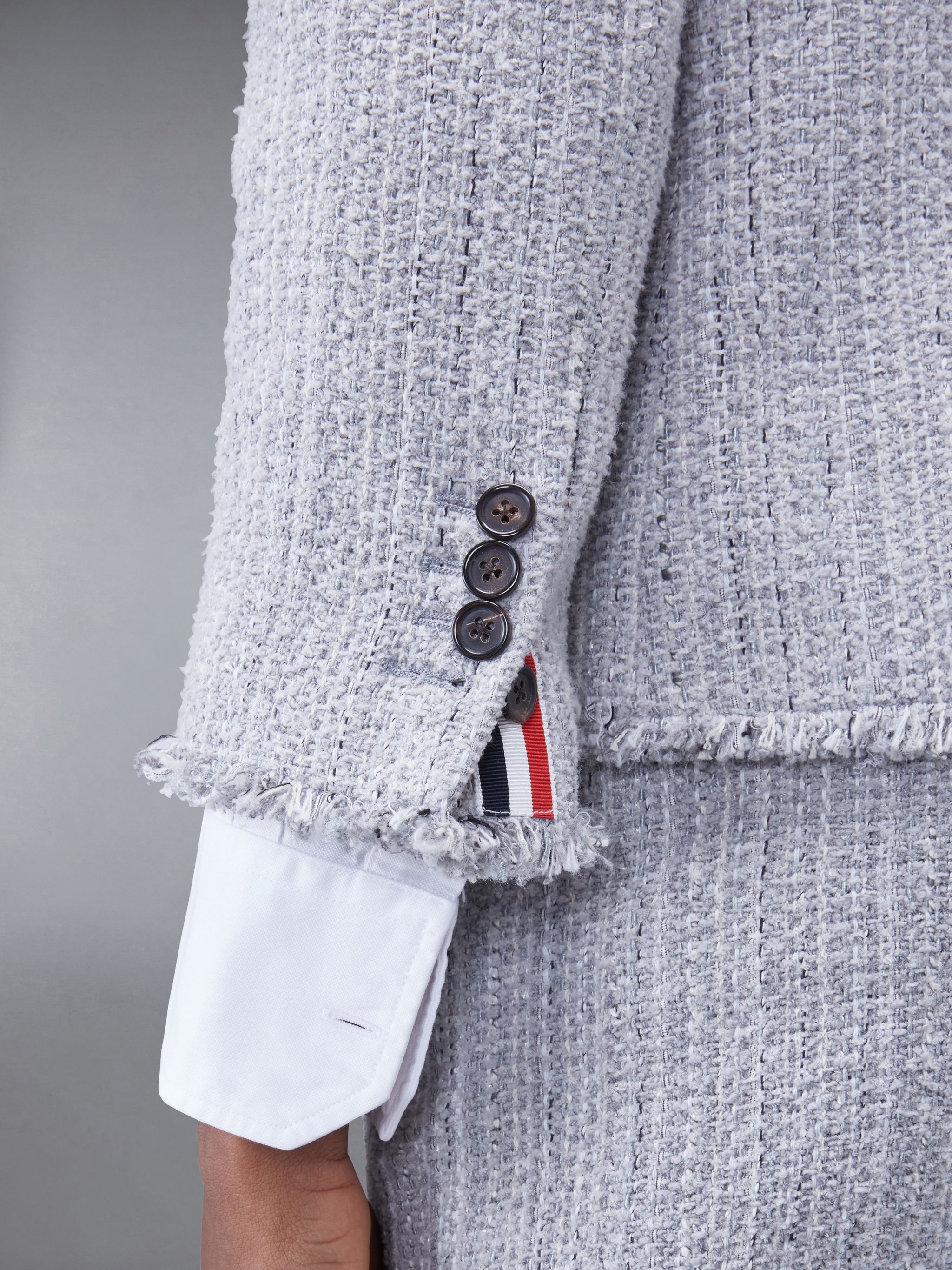 Thom Browne Four-striped Wool Suit Jacket With Four Stripes In Blue