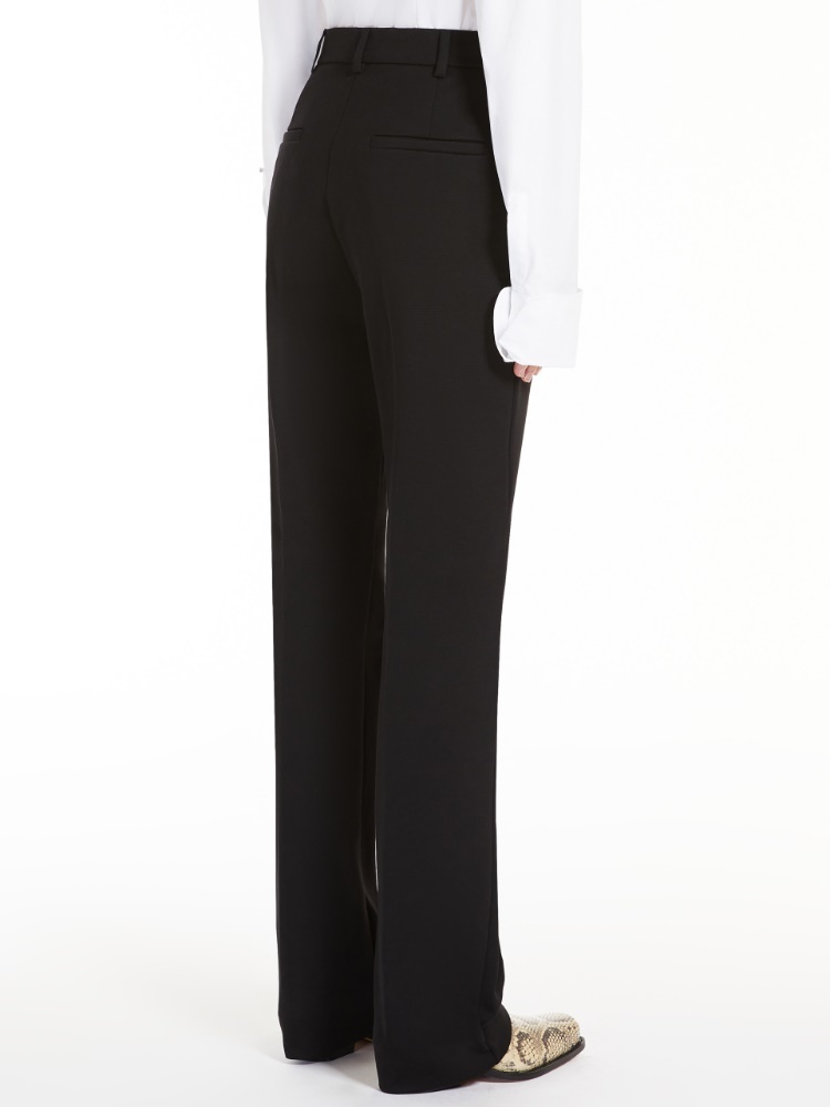 Sportmax Belt Loop Bag Casual Pants In Black