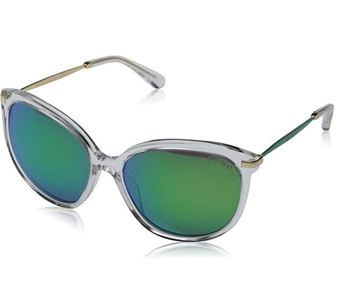 Jimmy Choo Cat's Eye Sunglasses In Green