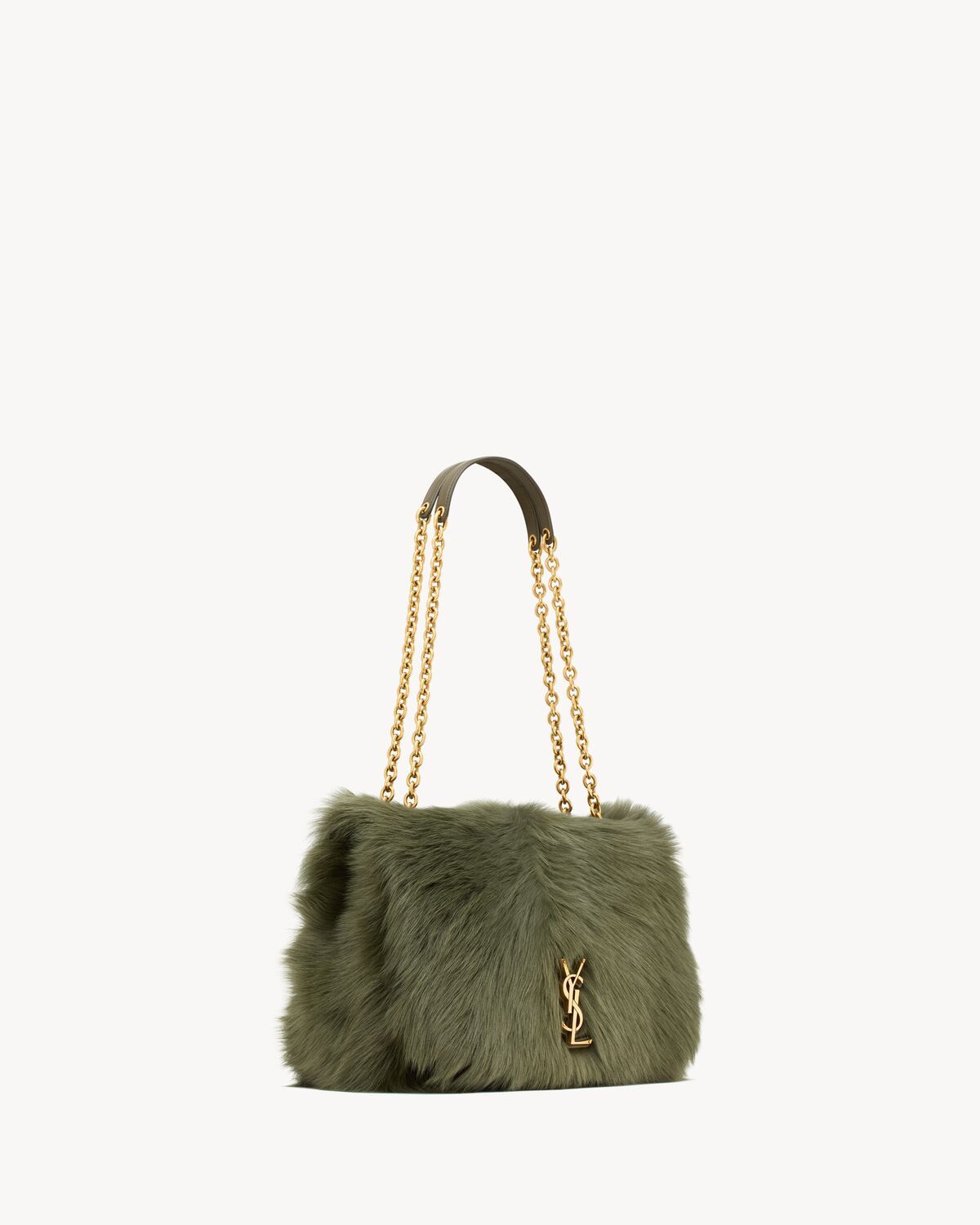 Saint Laurent Jamie 4.3 Medium In Shearling In Green