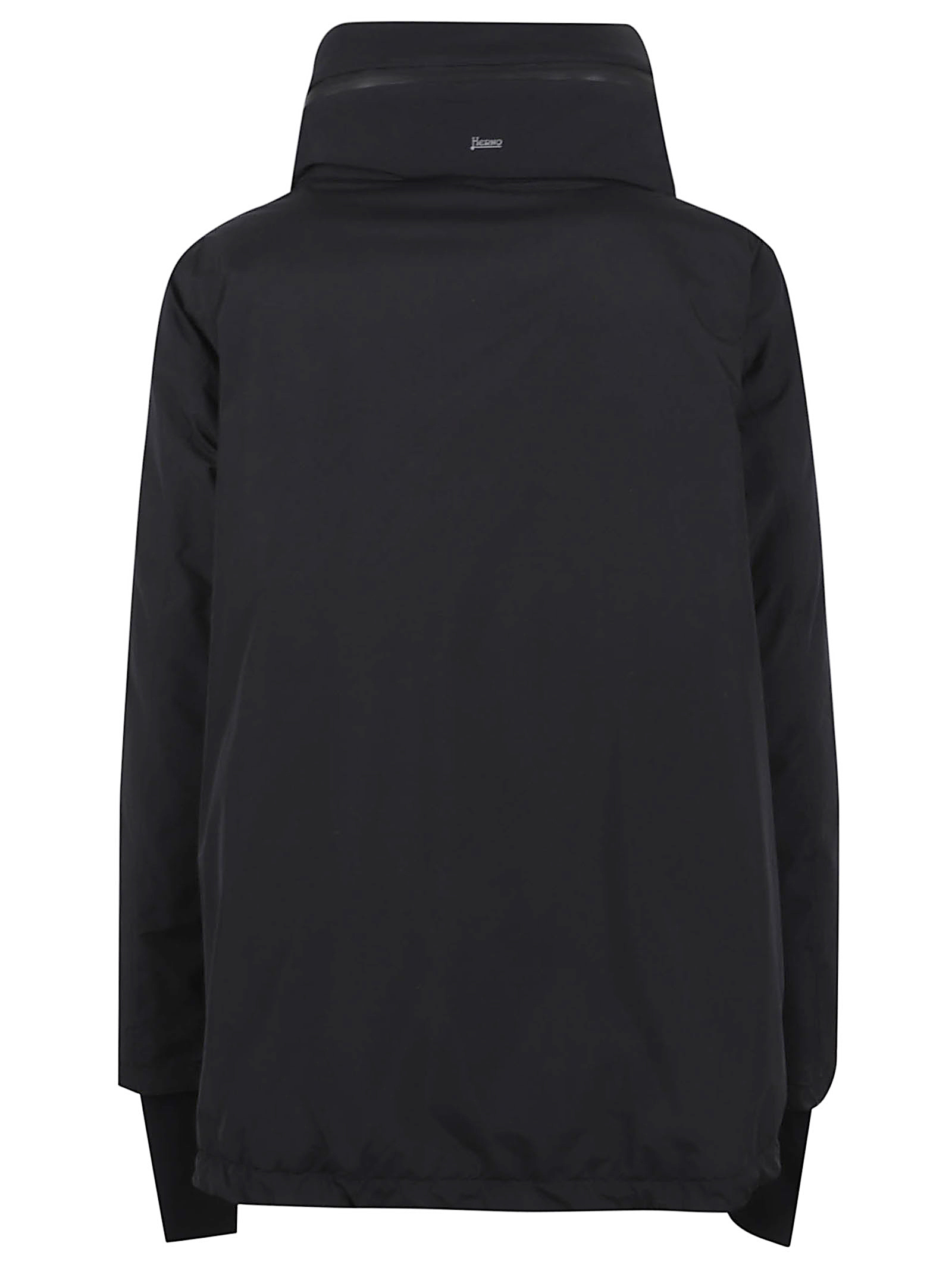 Herno Hooded Padded Jacket Side Pockets In Blue