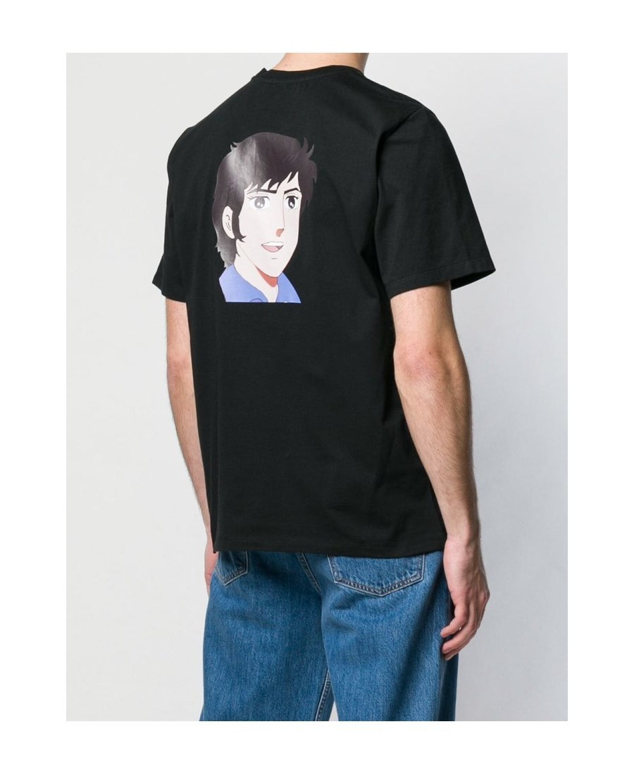 Msgm Viscose Pattern T-shirt In Black