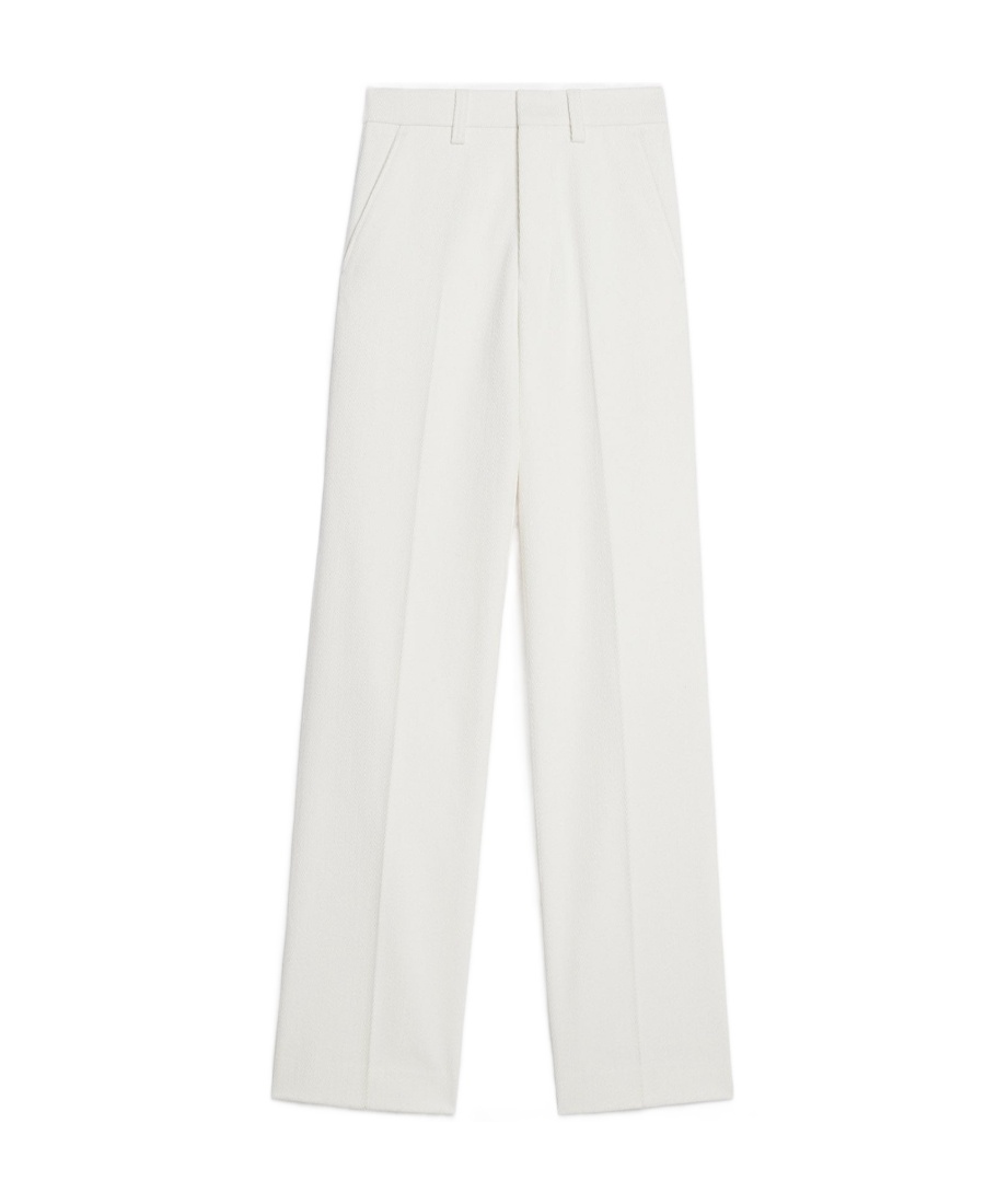 Ami Alexandre Mattiussi High-waist Straight-leg Trousers In White