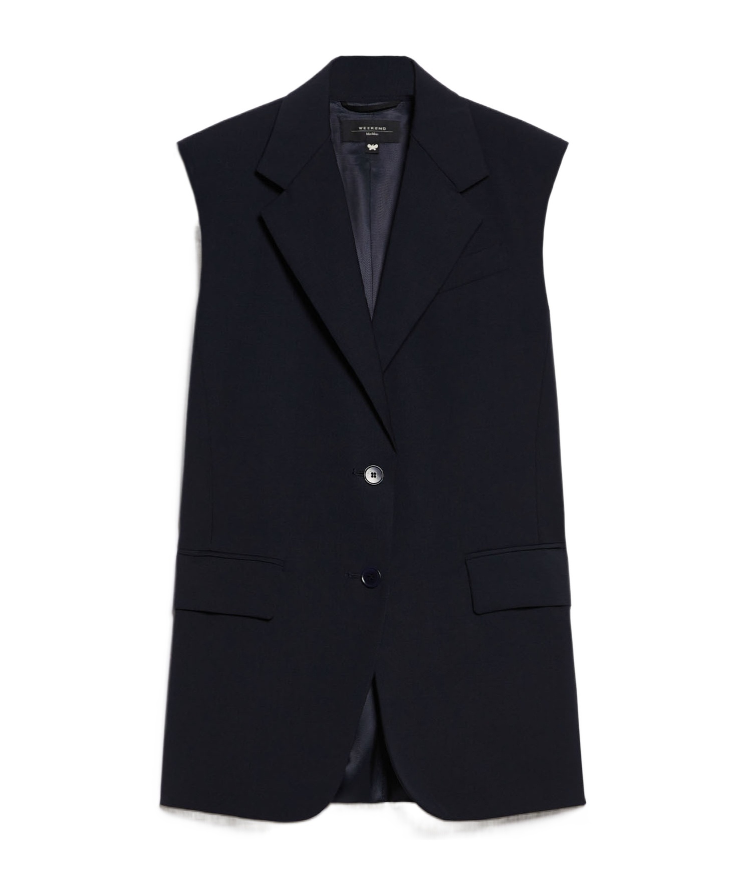 Weekend Max Mara 'donna' Sleeveless Vest With Pockets In Black