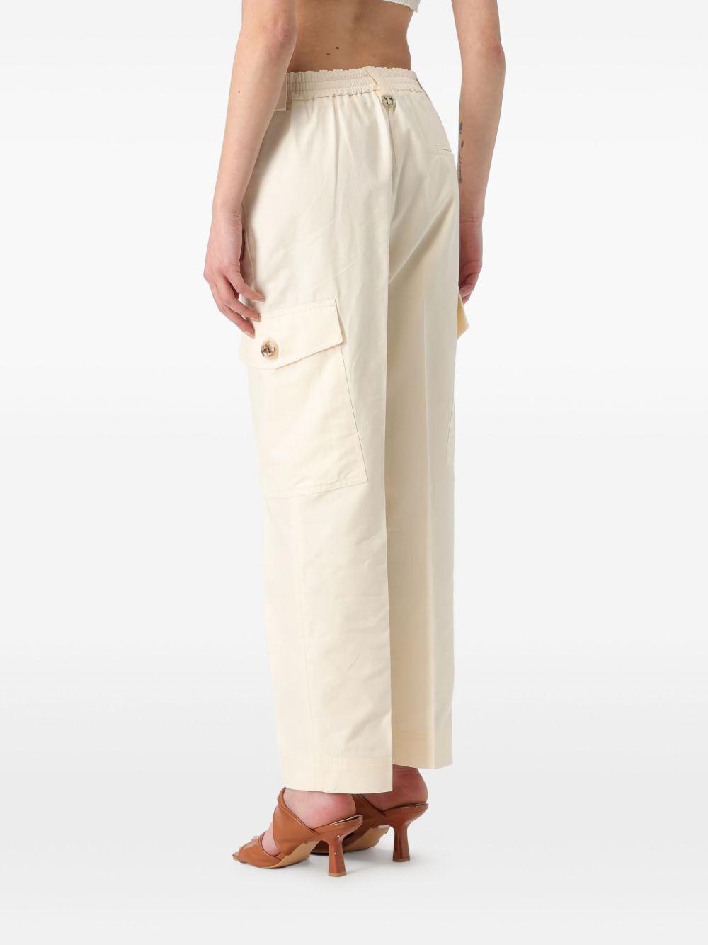 TWINSET PRESSED-CREASE TROUSERS