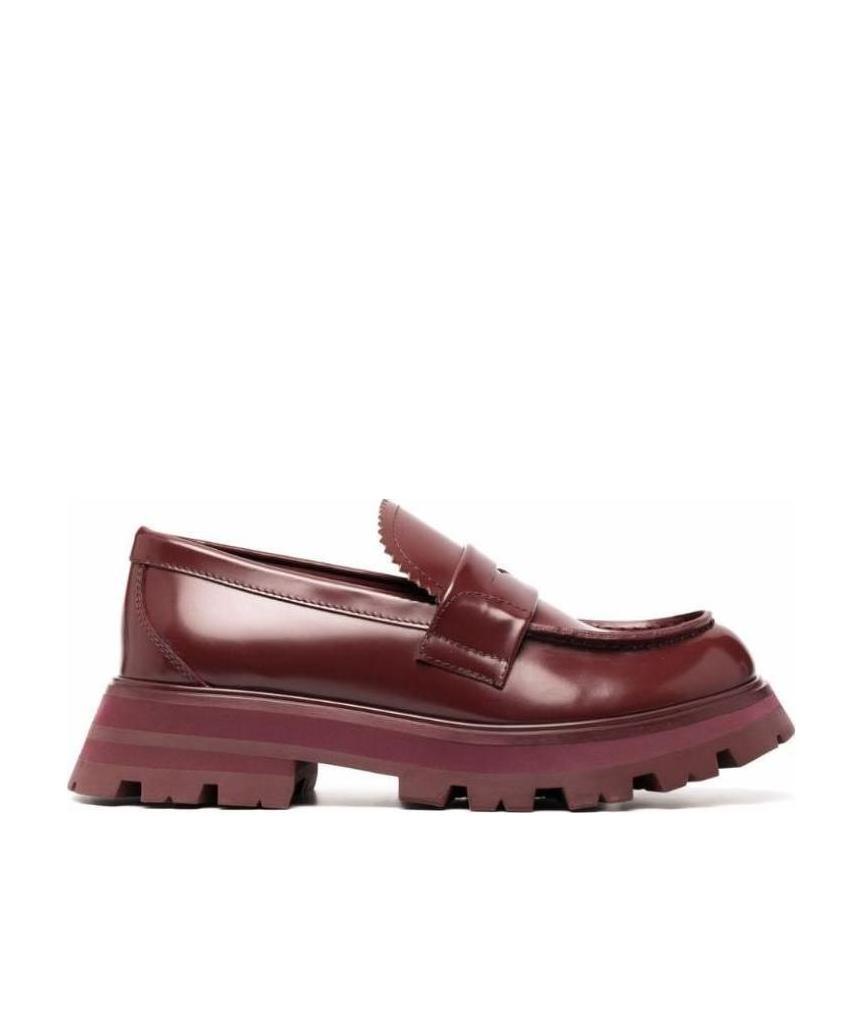 Alexander Mcqueen Platform Loafer Shoes In Red