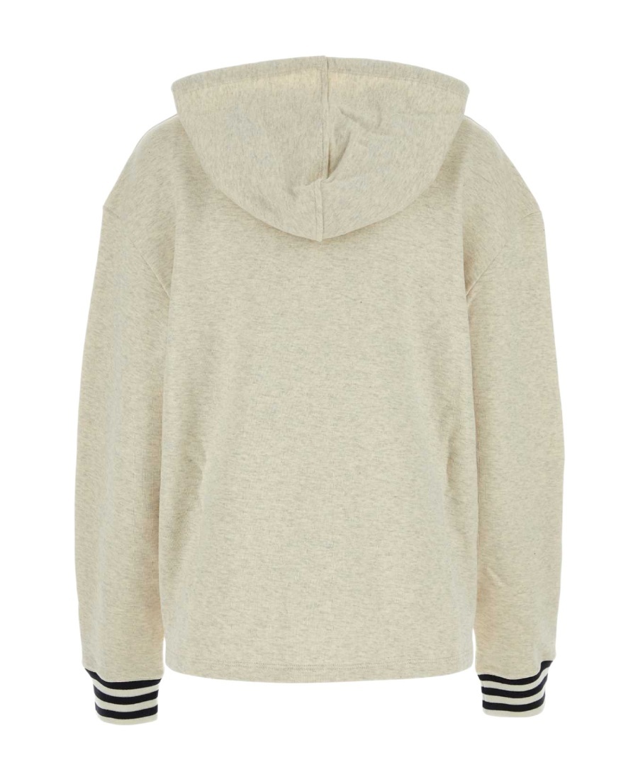 Prada Oversized Cotton Fleece Hoodie In Nude