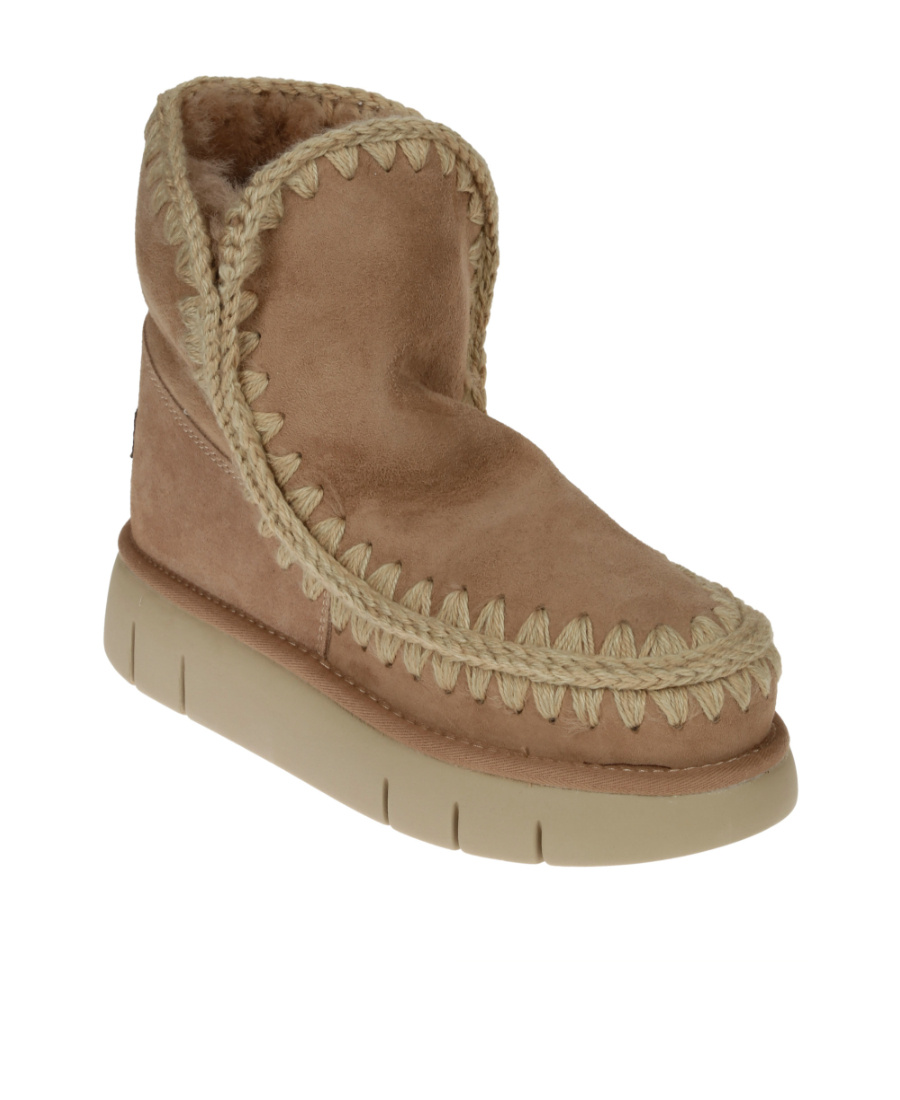 MOU LOGO PATCH ROUND HEAD SHORT BOOTS