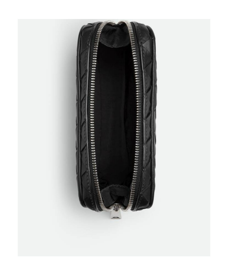 Bottega Veneta Intreciato Small Clutch In Black