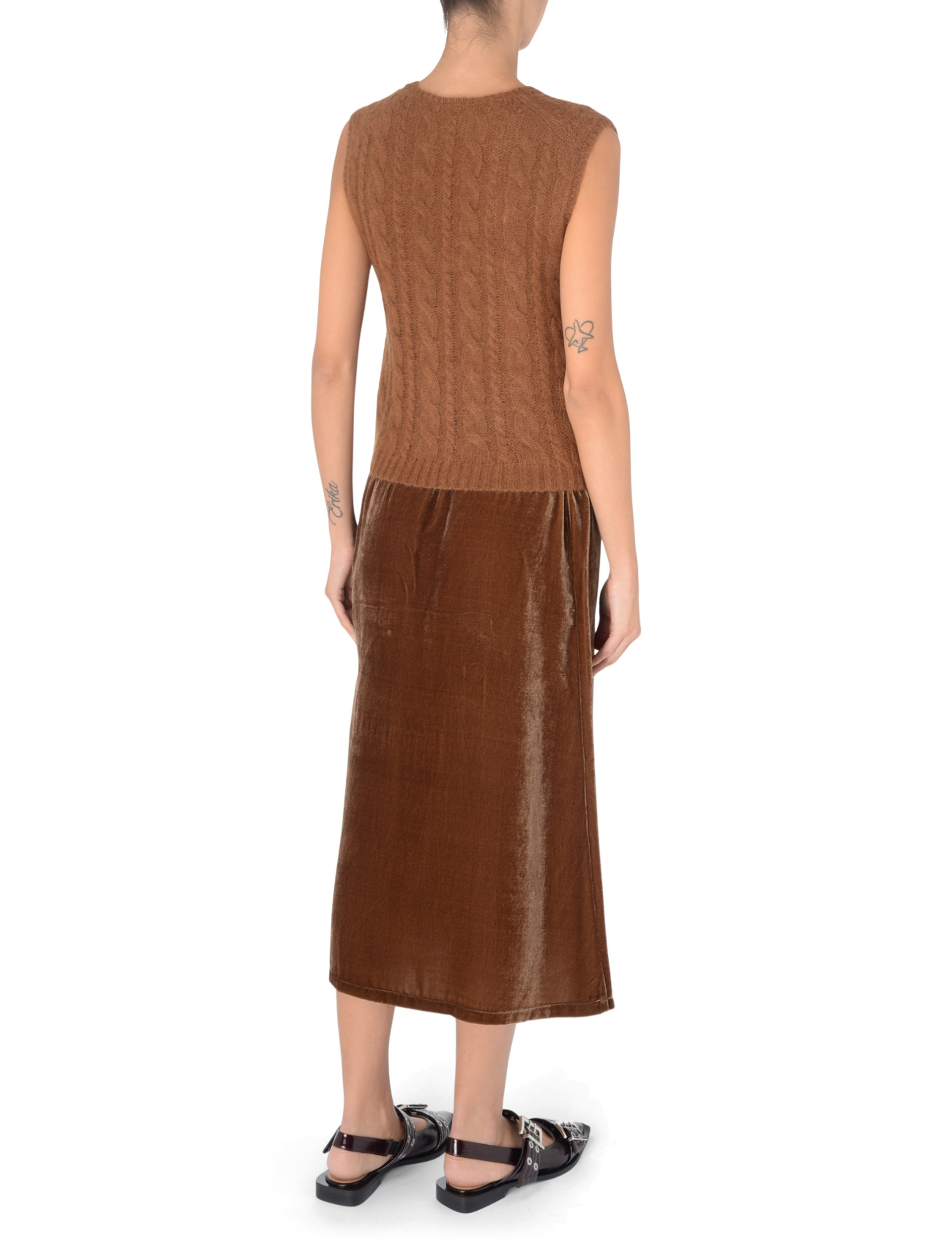 By Malene Birger Elastic Waist Skirt In Brown