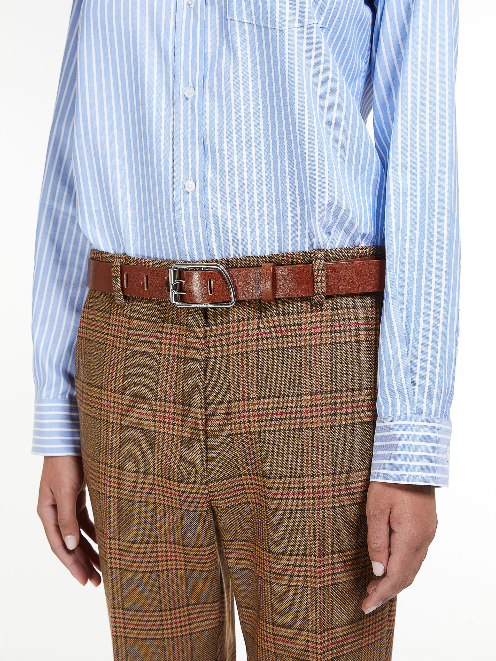 Weekend Max Mara Logo Carved Belt In Brown