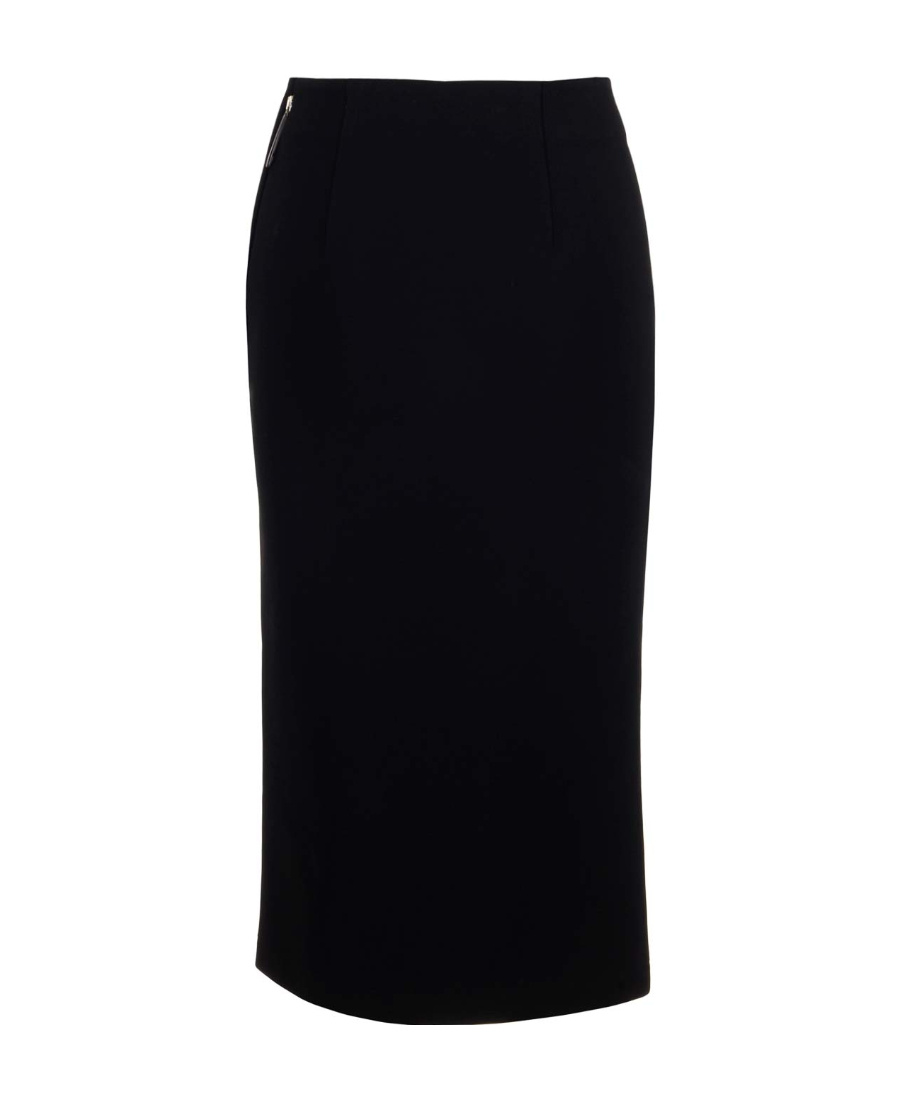 Shop Off-white Asymmetric Midi Skirt In Black