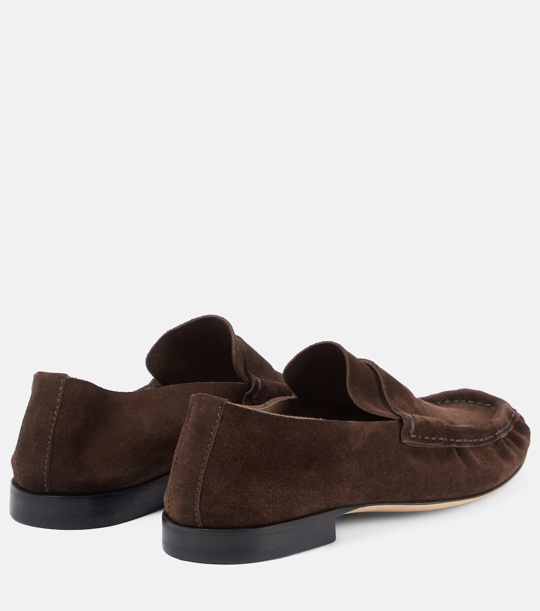 The Row Almond Toe Loafers In Brown