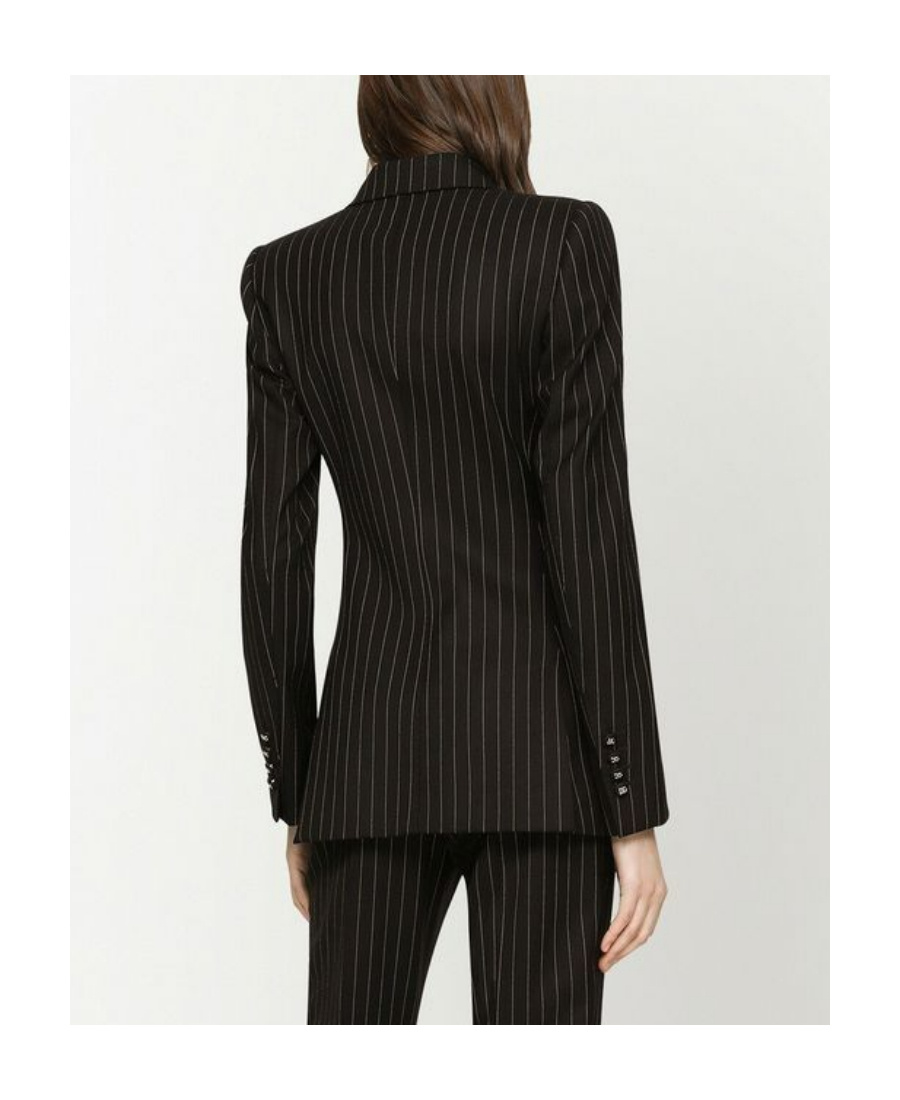 Dolce & Gabbana Woman Blazer Dark Brown Size 6 Virgin Wool In Black