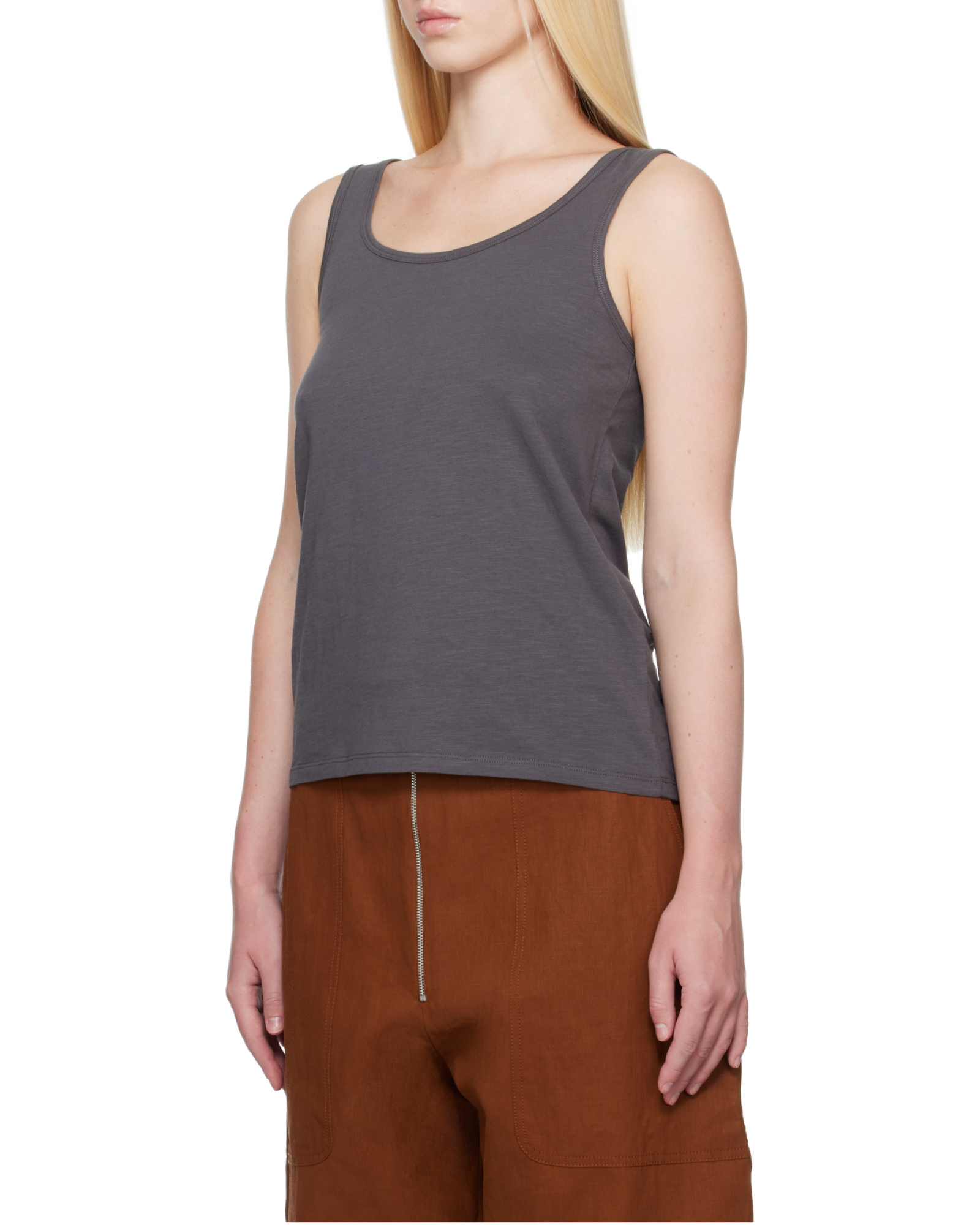 Studio Nicholson Gray Rist Jersey Tank Top