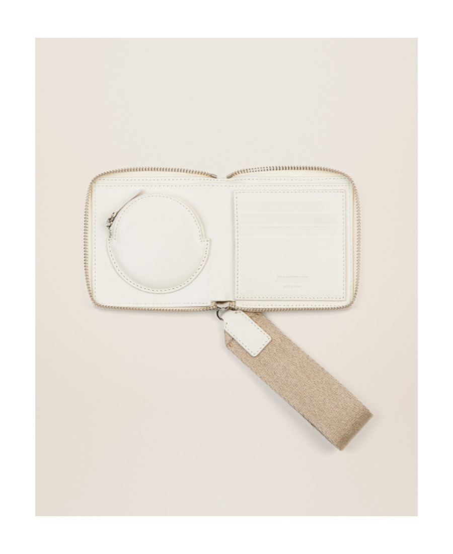 Jacquemus Le Carré Rond Wallet In Nude
