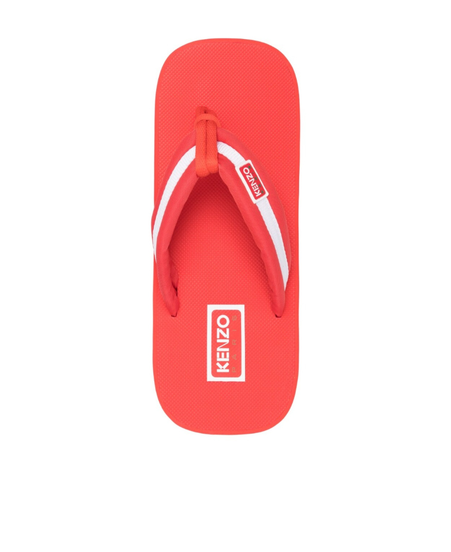 KENZO KENZO LOGO-PATCH STRIPED SLIP-ON FLIP FLOPS